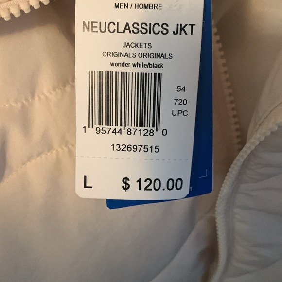 ✨FLASH SALE Men’s adidas neuclassics white jacket! NWT - Picture 6 of 6